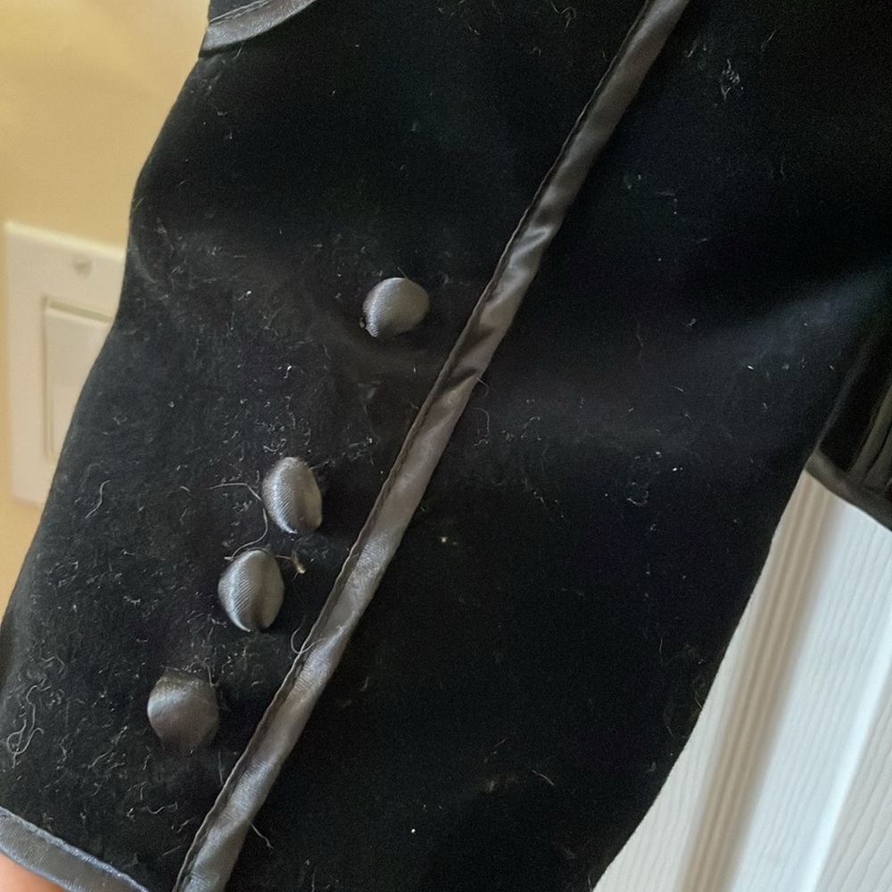 Vintage Nygard gothic vampire vampy black velvet blazer glam witchy - Picture 8 of 14